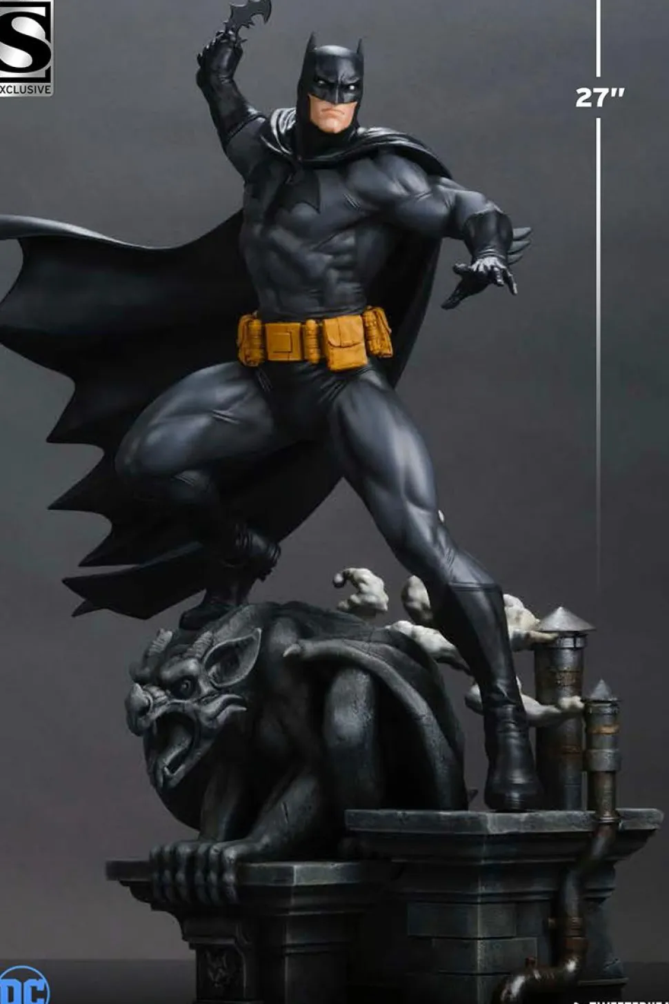 Batman - Batman (Black & Gray Edition) 1/4 Scale Maquette Statue