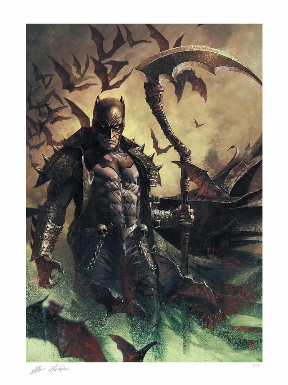 Batman - Batman Dark Nights: Death Metal Fine Art Print by Marco Mastrazzo