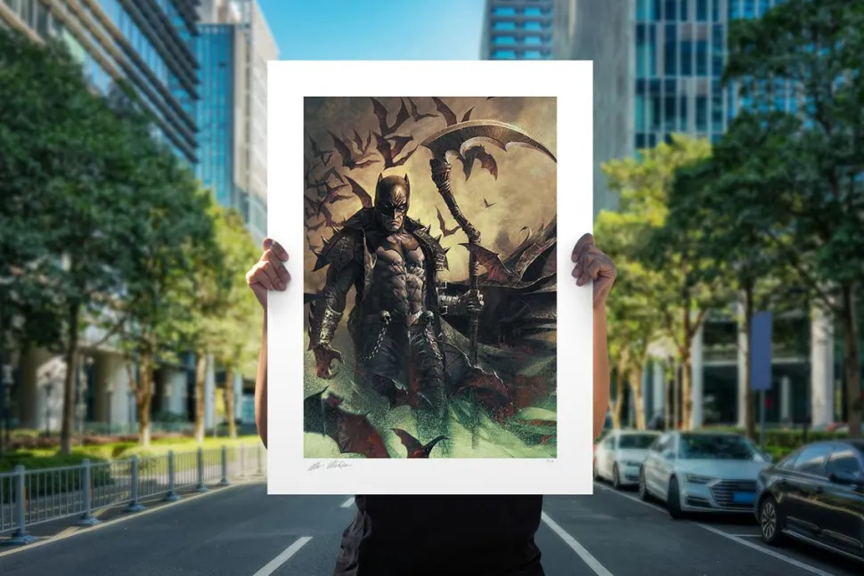 Batman - Batman Dark Nights: Death Metal Fine Art Print by Marco Mastrazzo