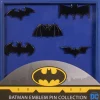 Batman - Batman Emblem Black Chrome Lapel Pin Collection 5-Pack