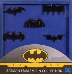Batman - Batman Emblem Black Chrome Lapel Pin Collection 5-Pack
