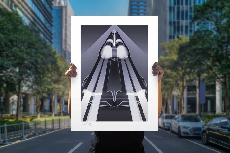 Batman - Batmobile: Classic TV Series Fine Art Print by Fabled Creative