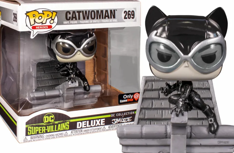 Batman - Catwoman Black & White Jim Lee Collection Deluxe Pop! Vinyl Figure & T-Shirt Box
