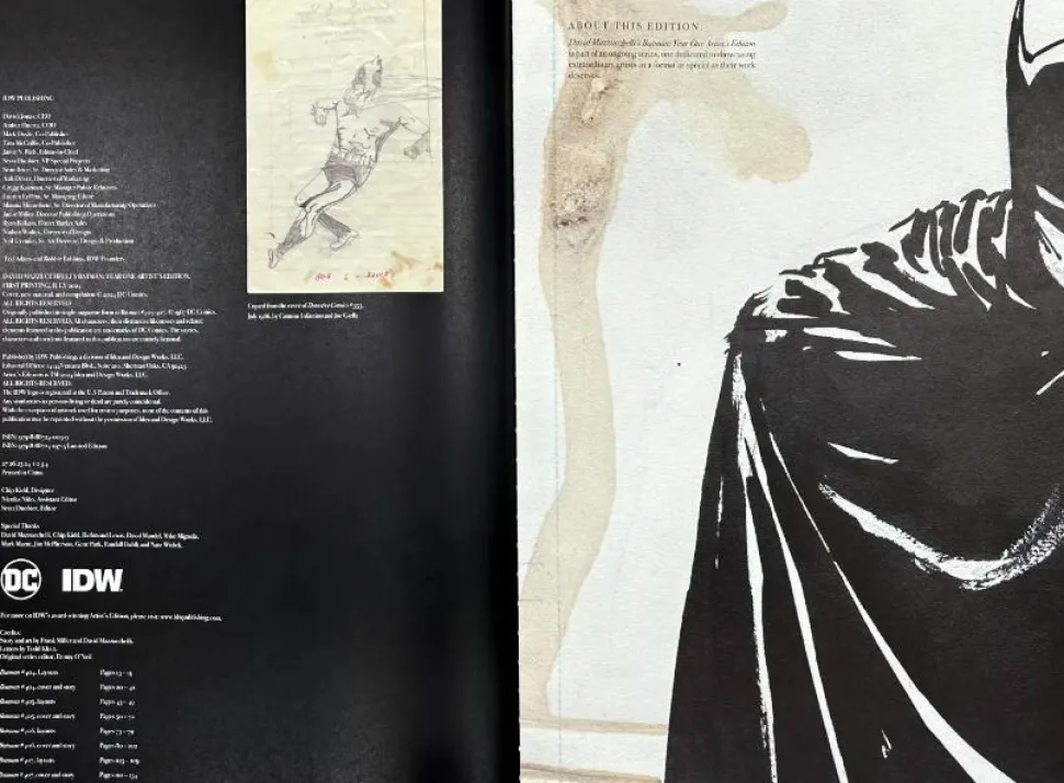 Batman - David Mazzucchelli's Batman Year One Artist's Edition Hardcover Book