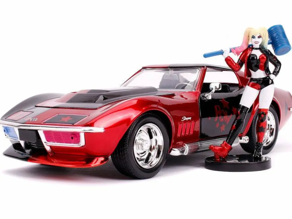 Batman - Harley Quinn 1969 Chevy Corvette 1/24th Scale Die-Cast Vehicle