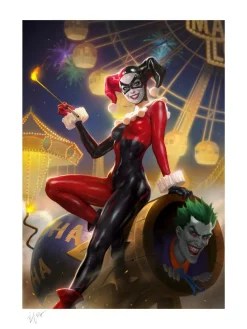 Batman - Harley Quinn & The Joker Fine Art Print by Heonhwa Choe
