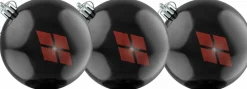 Batman - Harley Quinn Diamond Logo Christmas Bauble 3-Pack
