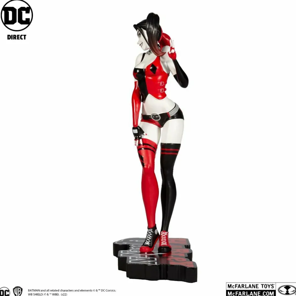 Batman - Harley Quinn Red, White & Black by J. Scott Campbell 1/10th Scale Statue