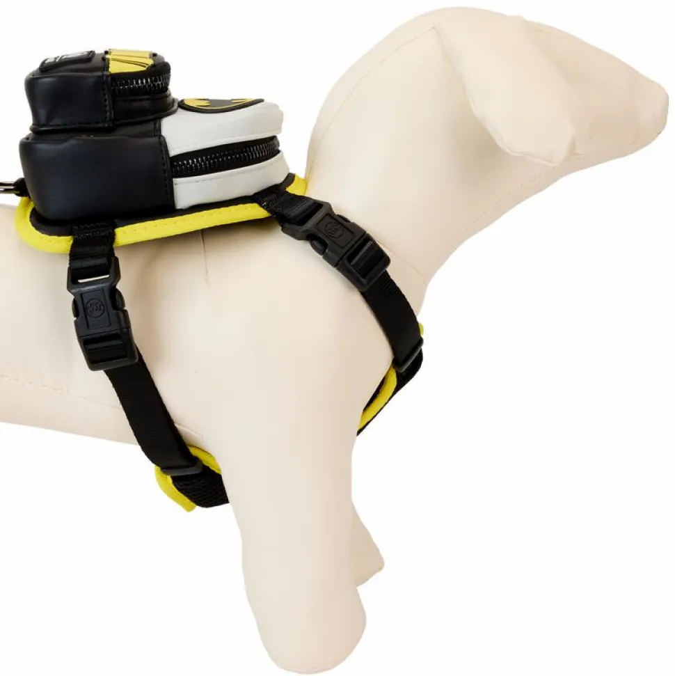 Batman - 85th Anniversary Faux Leather Mini Backpack Dog Harness (Medium)