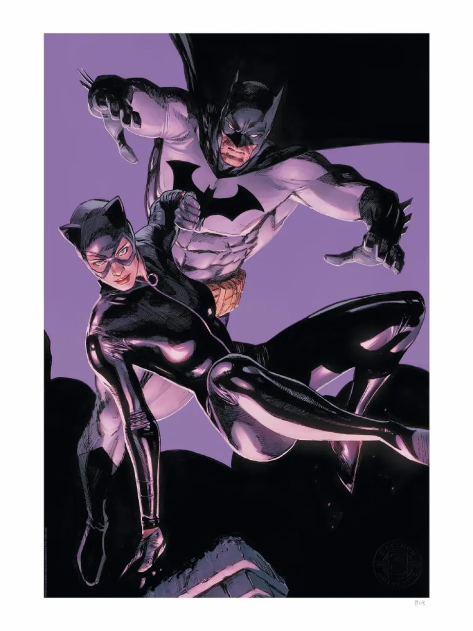 Batman - The Bat and The Cat Fine Art Print by Clay Mann