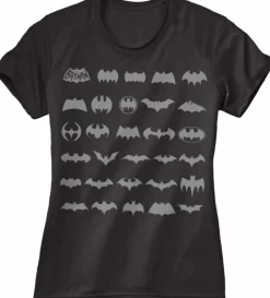 Batman - Through The Ages Logo Black Female T-Shirt
