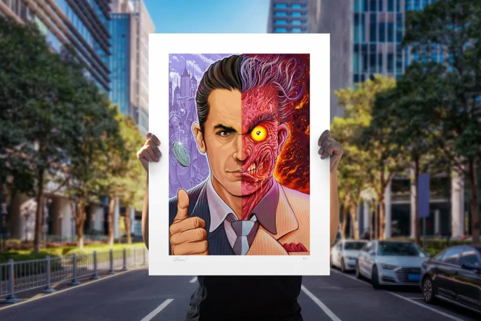 Batman - Two-Face Fine Art Print by Florian Bertmer