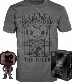 Batman: Arkham Asylum - The Joker Chrome Pop! Vinyl Figure & T-Shirt Box Set