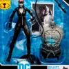 Batman: Arkham City - Catwoman (Black & White Variant) DC Multiverse Gold Label 7” Scale Action Figure (Solomon Grundy Build-A-Figure)