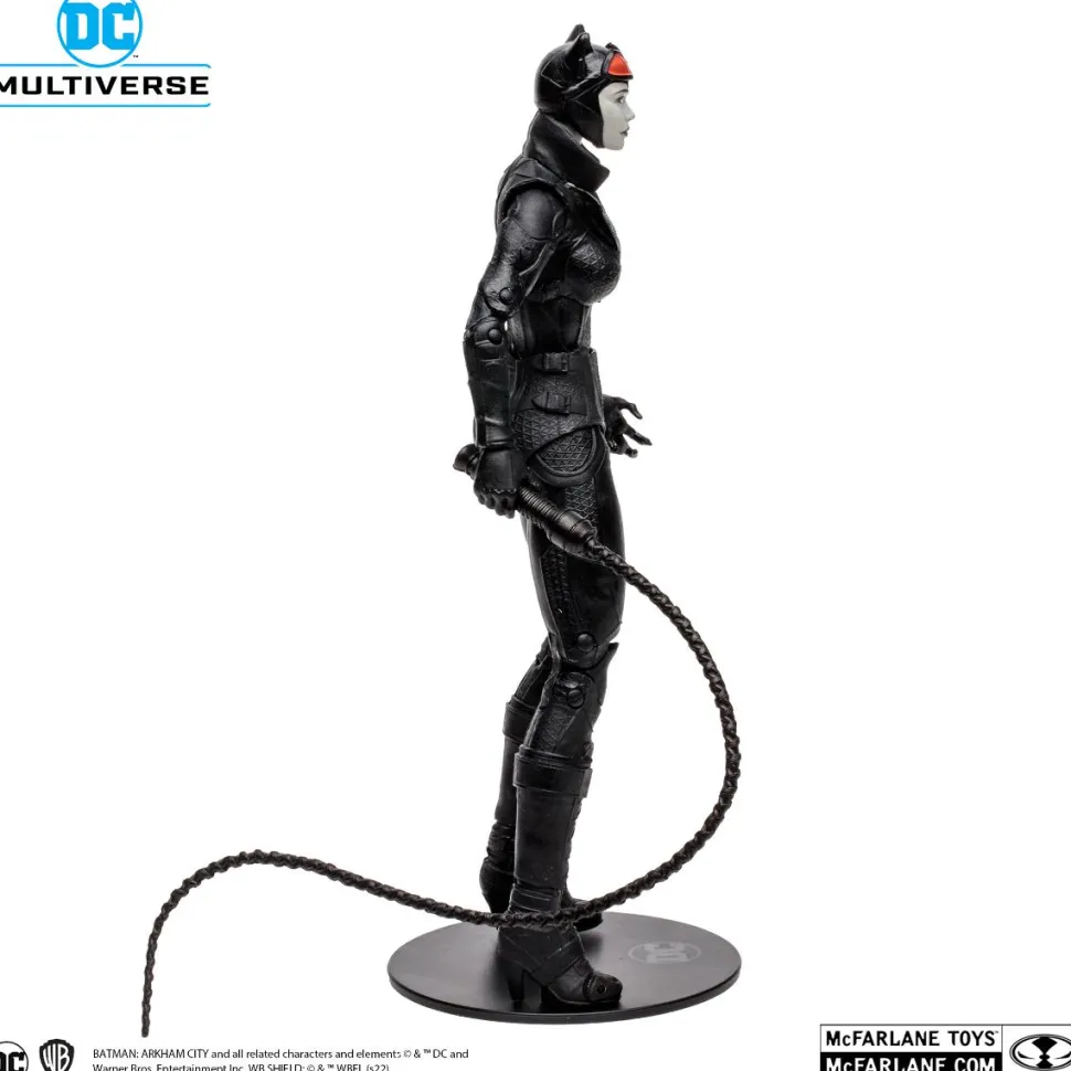 Batman: Arkham City - Catwoman (Black & White Variant) DC Multiverse Gold Label 7” Scale Action Figure (Solomon Grundy Build-A-Figure)