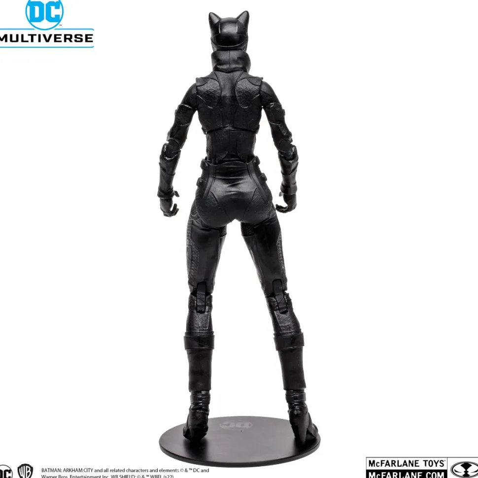 Batman: Arkham City - Catwoman (Black & White Variant) DC Multiverse Gold Label 7” Scale Action Figure (Solomon Grundy Build-A-Figure)