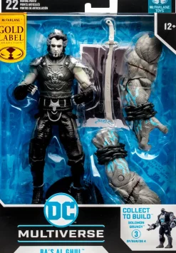Batman: Arkham City - Ra's Al Ghul (Black & White Variant) DC Multiverse Gold Label 7” Scale Action Figure (Solomon Grundy Build-A-Figure)