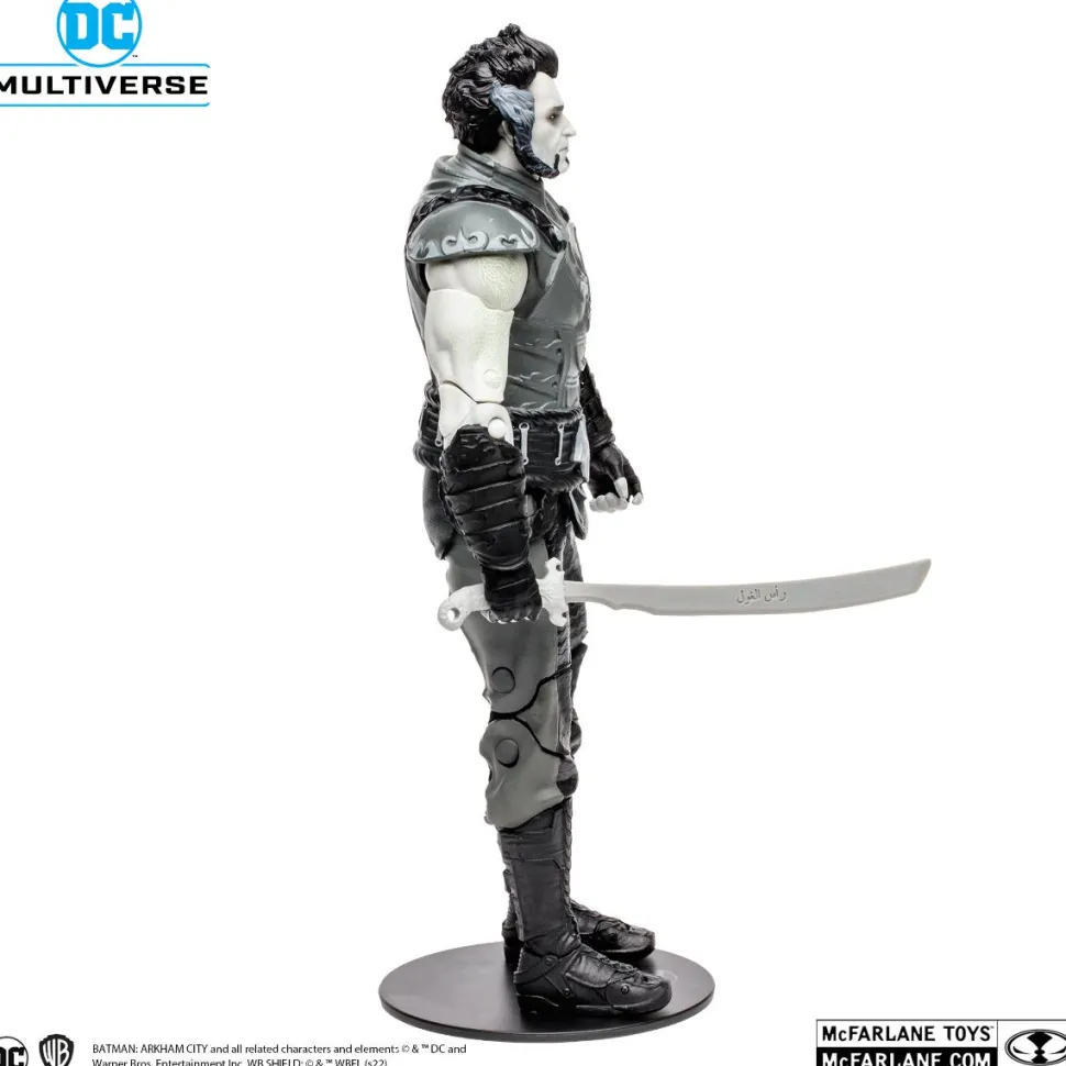 Batman: Arkham City - Ra's Al Ghul (Black & White Variant) DC Multiverse Gold Label 7” Scale Action Figure (Solomon Grundy Build-A-Figure)