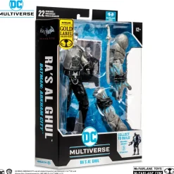 Batman: Arkham City - Ra's Al Ghul (Black & White Variant) DC Multiverse Gold Label 7” Scale Action Figure (Solomon Grundy Build-A-Figure)