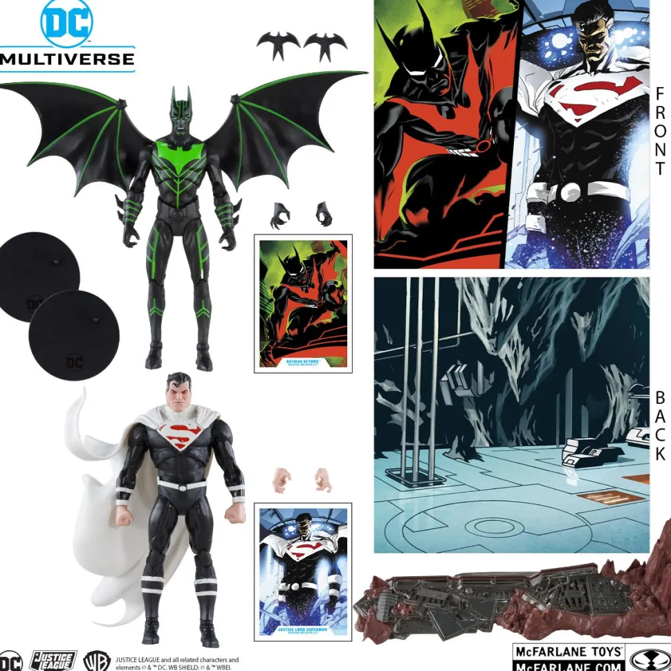 Batman Beyond 2.0 - Batman Beyond vs. Justice Lord Superman DC Multiverse 7" Scale Action Figure 2-Pack
