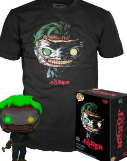 Batman: Death of the Family - The Joker with Joker Tee Glow in the Dark Pop! Vinyl Figure & T-Shirt Box Set