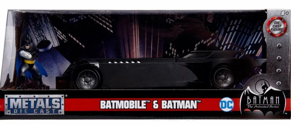 Batman: The Animated Series - Batman with Batmobile Hollywood Rides 1/24th Scale Die-Cast Vehicle Replica