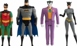 Batman: The Animated Series - Batman, Robin, Catwoman & The Joker 5 Points 3.75" Scale Action Figure Bundle (Set of 4)