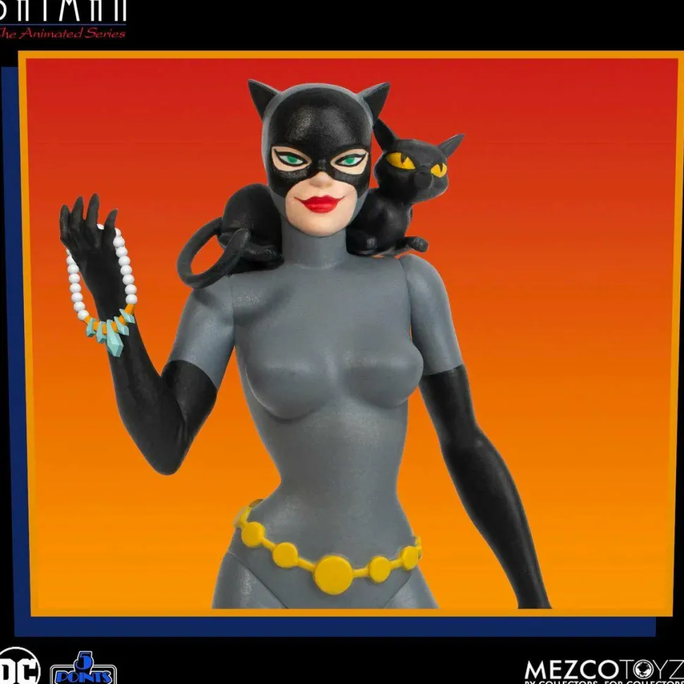 Batman: The Animated Series - Batman, Robin, Catwoman & The Joker 5 Points 3.75" Scale Action Figure Bundle (Set of 4)
