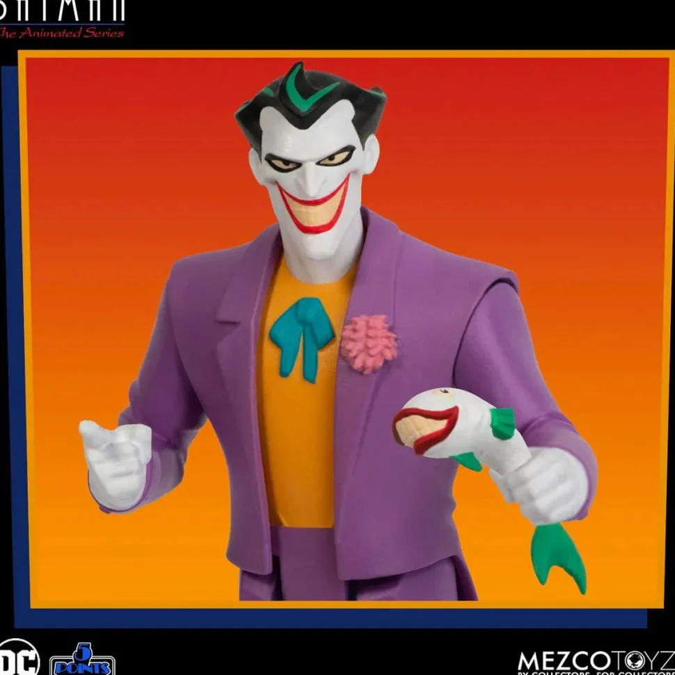 Batman: The Animated Series - Batman, Robin, Catwoman & The Joker 5 Points 3.75" Scale Action Figure Bundle (Set of 4)