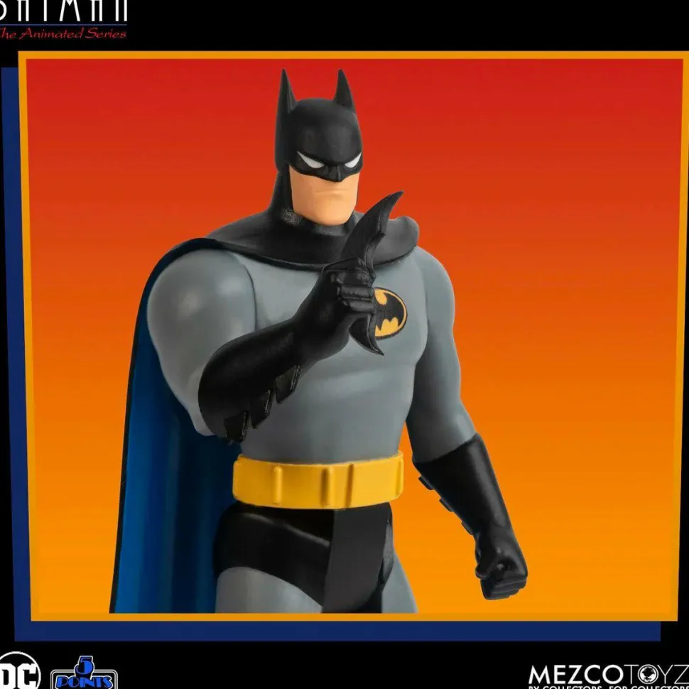 Batman: The Animated Series - Batman, Robin, Catwoman & The Joker 5 Points 3.75" Scale Action Figure Bundle (Set of 4)