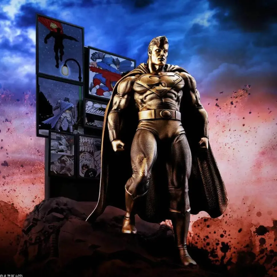 Batman: The Dark Knight Returns - Superman Limited Edition 11" Gilt Pewter Statue