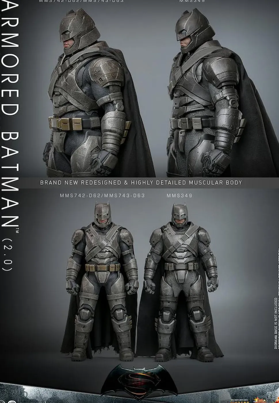 Batman v Superman: Dawn of Justice - Armored Batman (2.0) 1/6th Scale Die-Cast Hot Toys Action Figure
