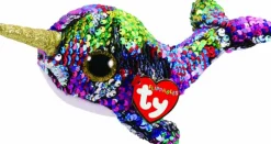 Beanie Boos - Calypso the Multicolour Narwhal Flippable 6” Plush