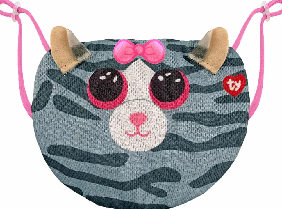 Beanie Boos - Kiki the Grey Cat Adjustable Face Mask (One Size)
