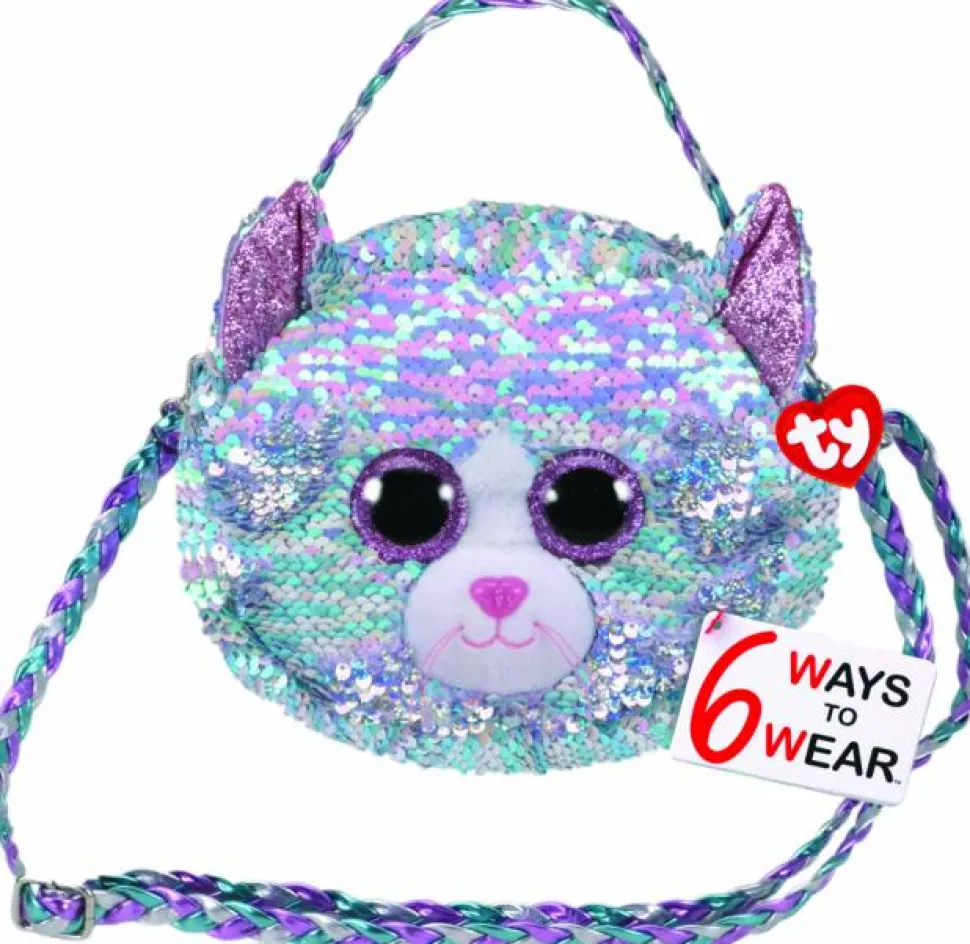 Beanie Boos - Whimsy the Blue Cat Flippable Handbag