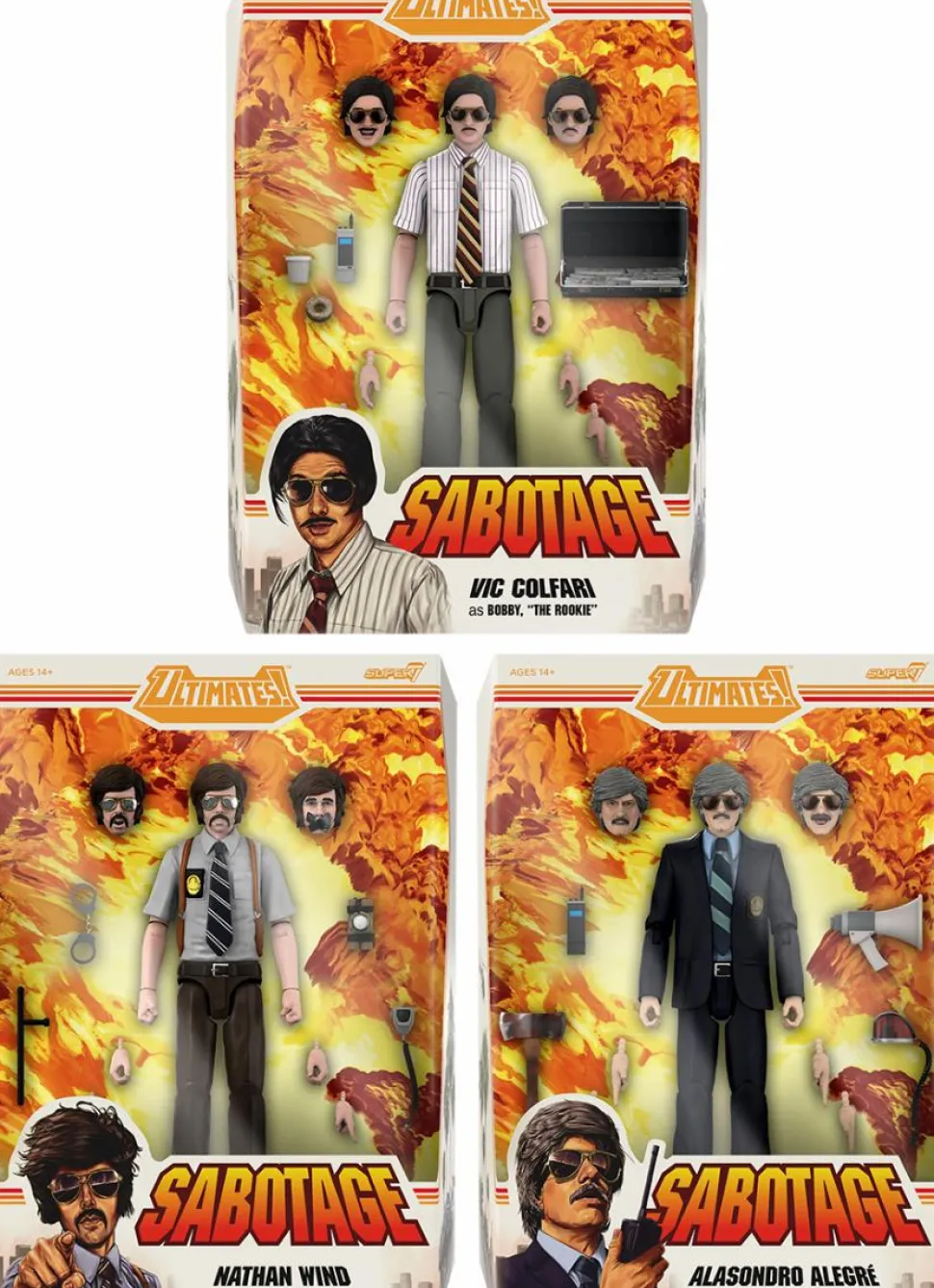 Beastie Boys: Sabotage - Wave 1 Ultimates! 7" Scale Action Figure Bundle (Set of 3)