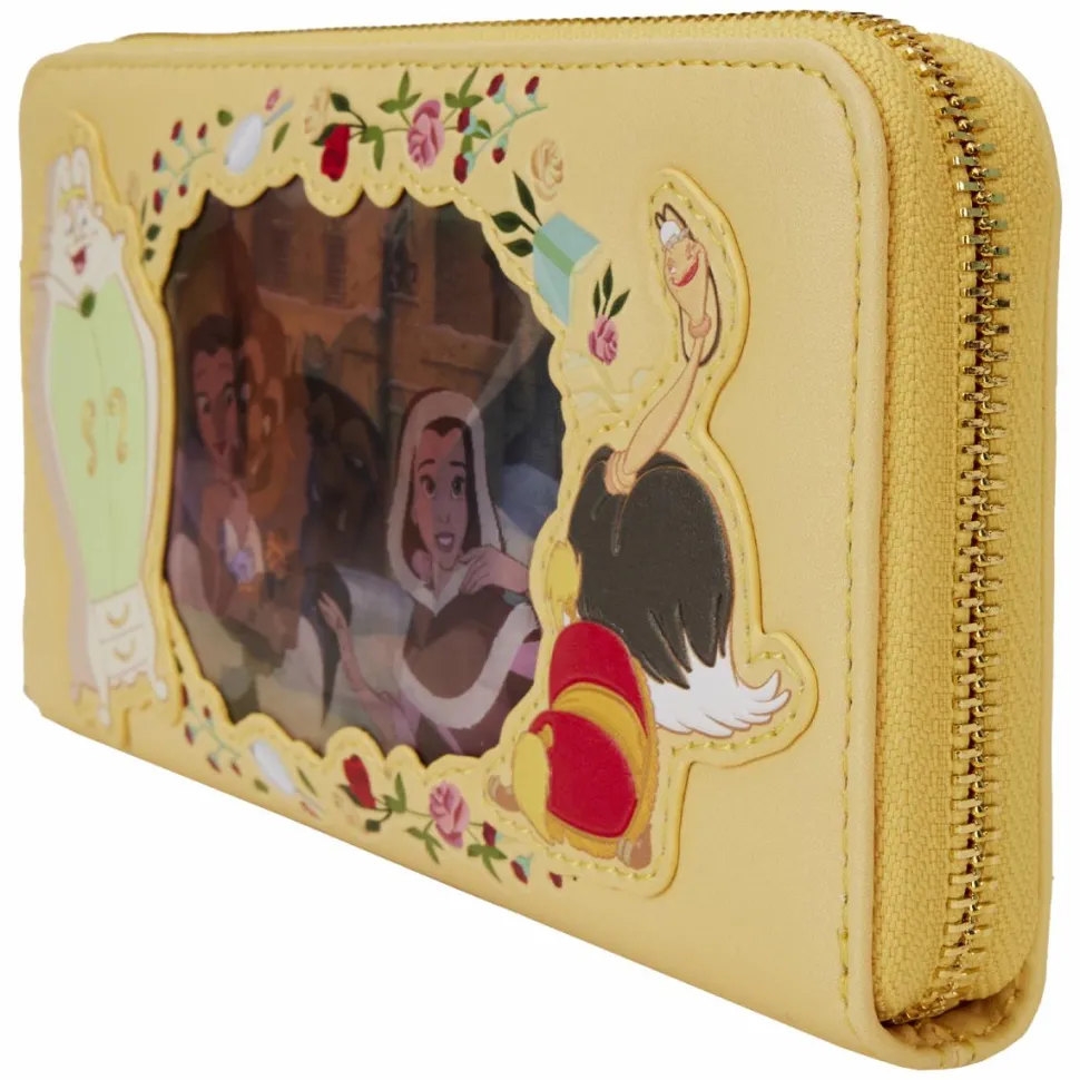 Beauty and the Beast (1991) - Belle Lenticular Princess Series 4" Faux Leather Zip-Around Wristlet Wallet