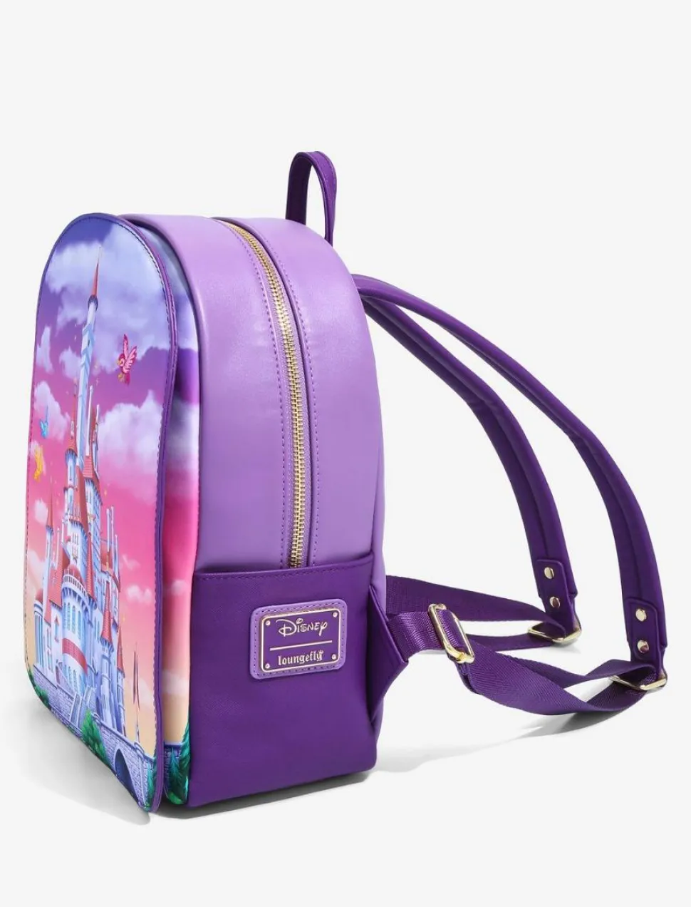 Beauty and the Beast (1991) - Castle Snap Flap 12" Faux Leather Mini Backpack