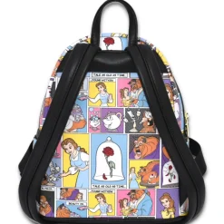 Beauty and the Beast (1991) - Comic 10” Faux Leather Mini Backpack