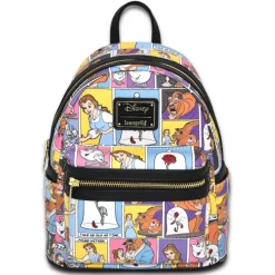 Beauty and the Beast (1991) - Comic 10” Faux Leather Mini Backpack