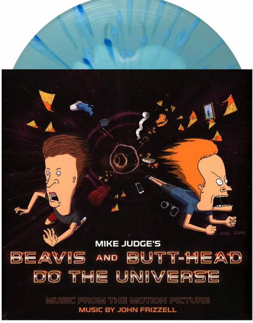 Beavis and Butt-Head Do the Universe - Music from the Motion Picture by John Frizzell LP Vinyl Record (Blue Splatter Coloured Vinyl)