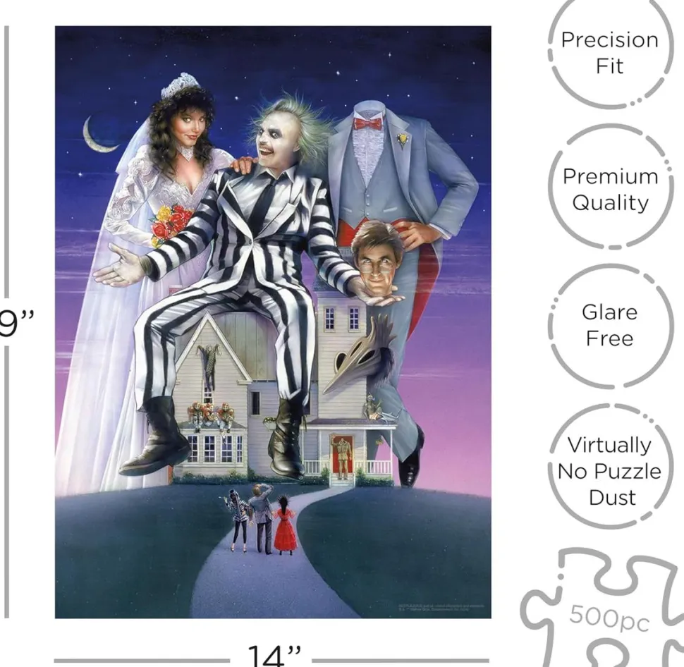 Beetlejuice (1988) - 500 Piece Jigsaw Puzzle in Lunch Box / Tin Tote