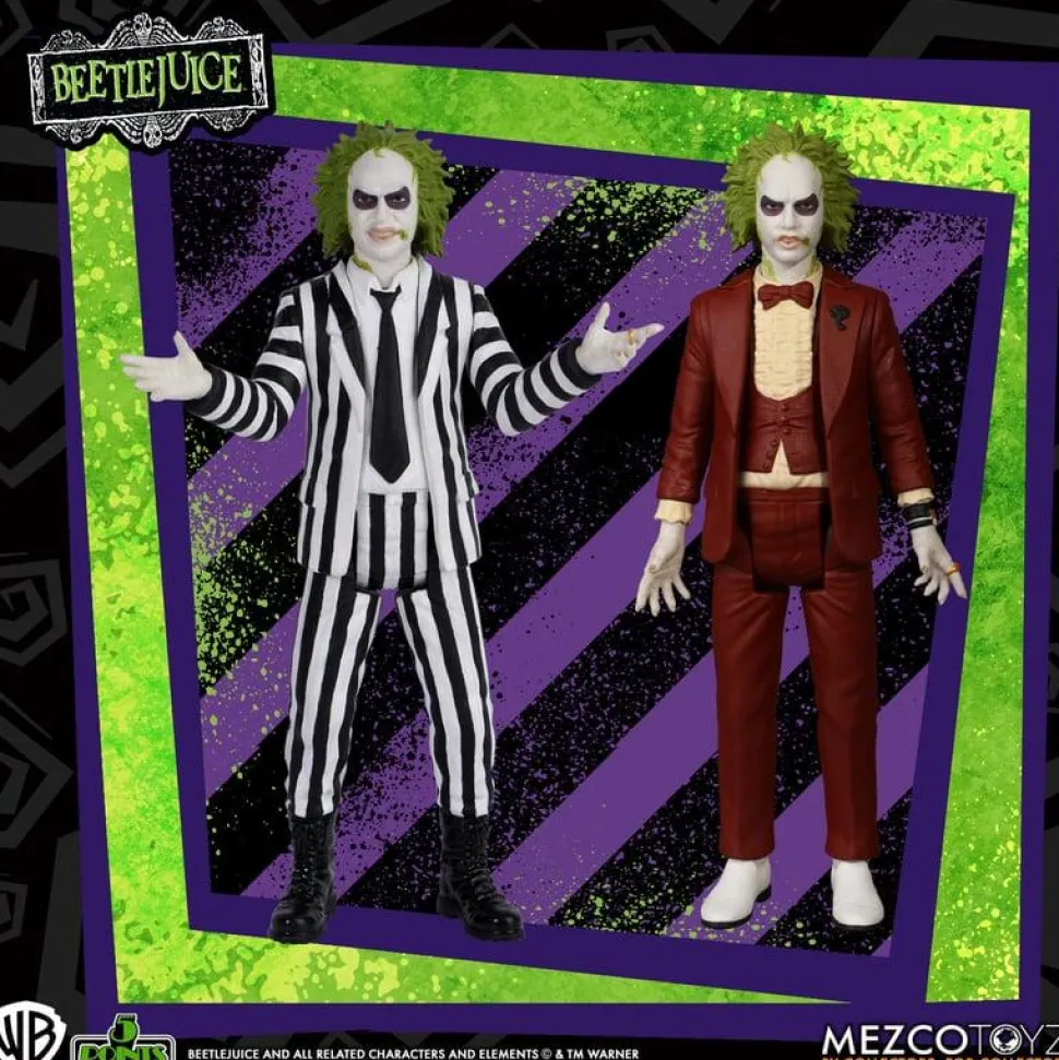Beetlejuice (1988) - Beetlejuice 5 Points 3.75" Scale Action Figure Bundle (Set of 2)