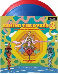 Behind the Dykes 3: Even More Beat, Blues and Psychedelic Nuggets from the Lowlands 1965-1972 2xLP Vinyl Record (2023 Record Store Day Exclusive Blue & Red Coloured Vinyl)