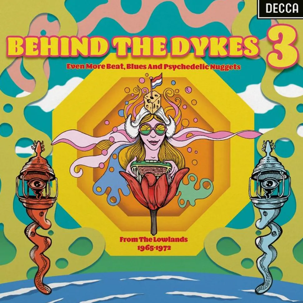 Behind the Dykes 3: Even More Beat, Blues and Psychedelic Nuggets from the Lowlands 1965-1972 2xLP Vinyl Record (2023 Record Store Day Exclusive Blue & Red Coloured Vinyl)