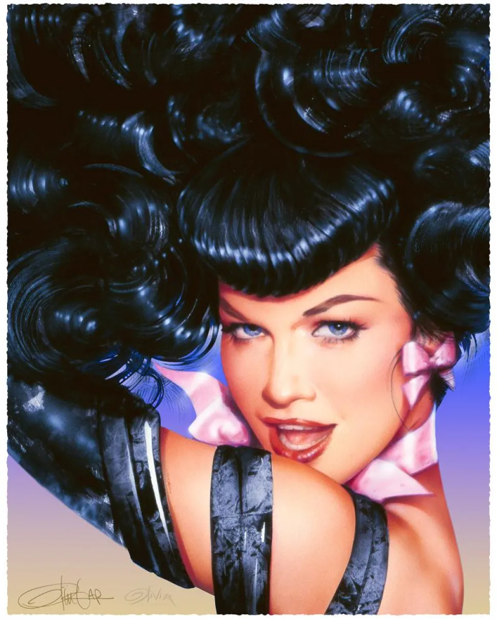 Bettie Page - Bettie Page's Eyes Fine Art Print by Olivia De Berardinis