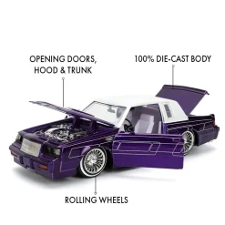 Big Time Muscle - 1987 Buick Grand National (Purple) 1/24th Scale Die-Cast Vehicle Replica