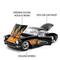 Big Time Muscle - 1957 Chevrolet Corvette 1/24th Scale Die-Cast Vehicle Replica