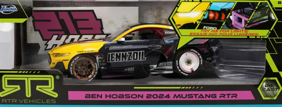 Big Time Muscle - Ben Hobson 2024 Ford Mustang RTR Racing 1/24th Scale Die-Cast Vehicle Replica