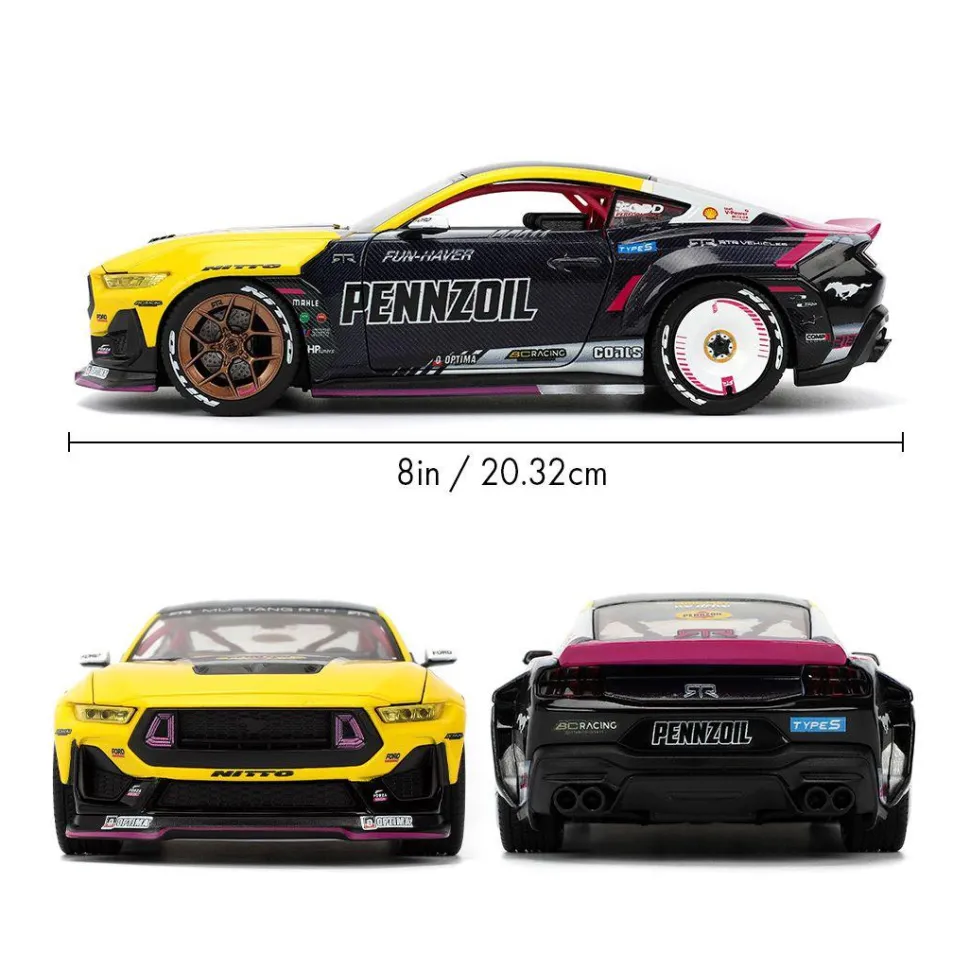 Big Time Muscle - Ben Hobson 2024 Ford Mustang RTR Racing 1/24th Scale Die-Cast Vehicle Replica
